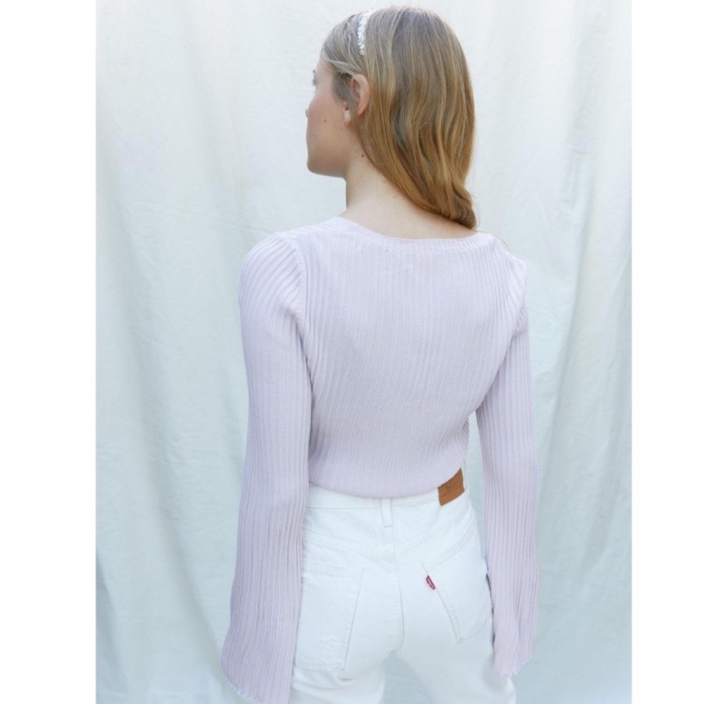 UO Ribbed Ruffle Cardigan - Picture 4 of 8